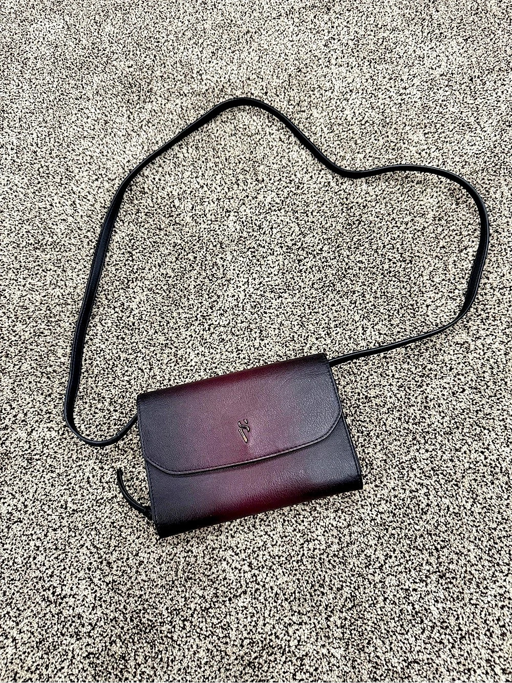 Crossbody Bag in Black & Purple